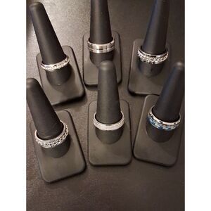6 Mens Size 11 Stainless Steel Rings New
